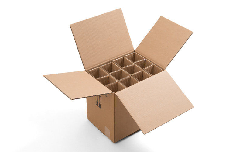 Flaschenverpackung für Weinflaschen braun