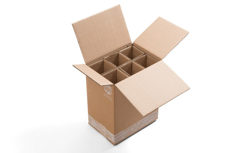 Flaschenverpackung bedrucken braun