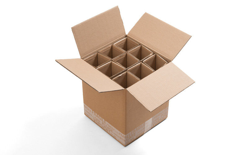 Flaschenverpackung bedrucken braun