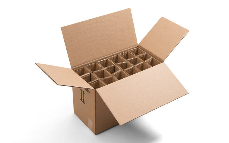 Flaschenverpackung für Weinflaschen braun