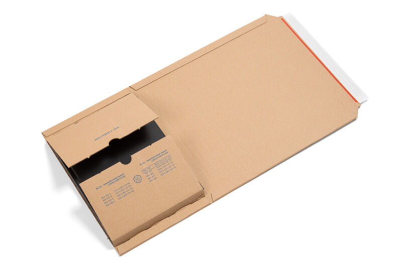 wickelverpackung aus karton braun