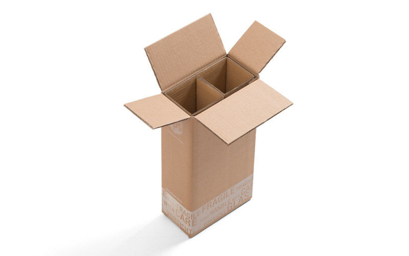 Flaschenverpackung bedrucken braun