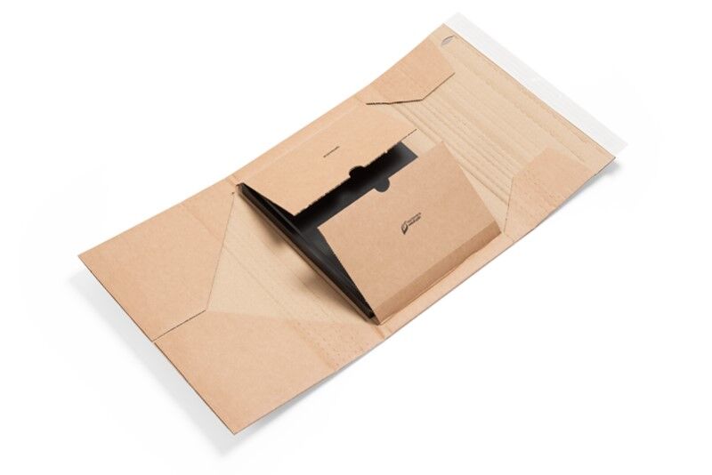 Buchverpackung braun