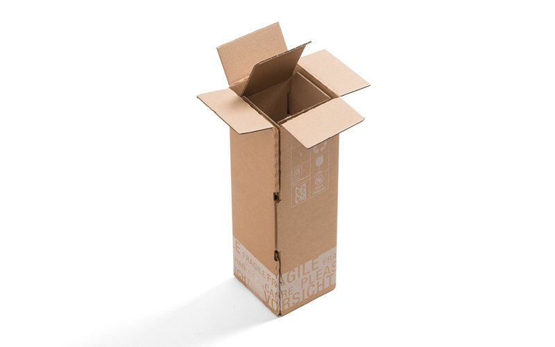 Flaschenverpackung für Weinflaschen braun