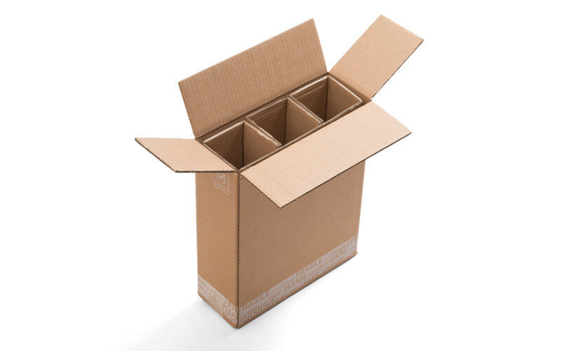 Flaschenverpackung bedrucken braun